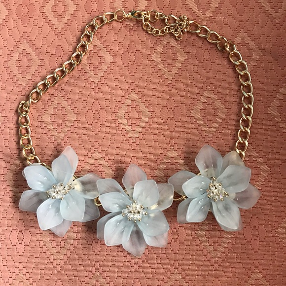 Talbots Jewelry - Acrylic pale blue necklace with gold chain Talbots Jewelry - Acrylic pale blue necklace with gold chain